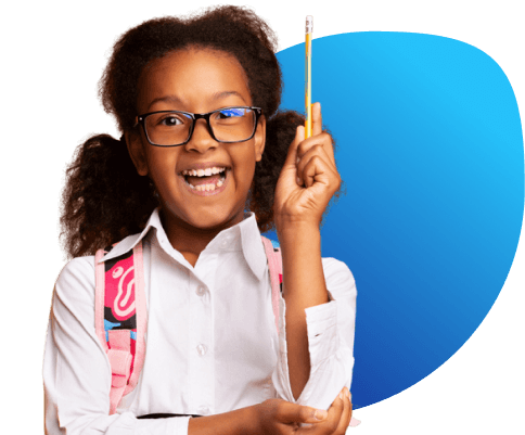 Student holding pencil